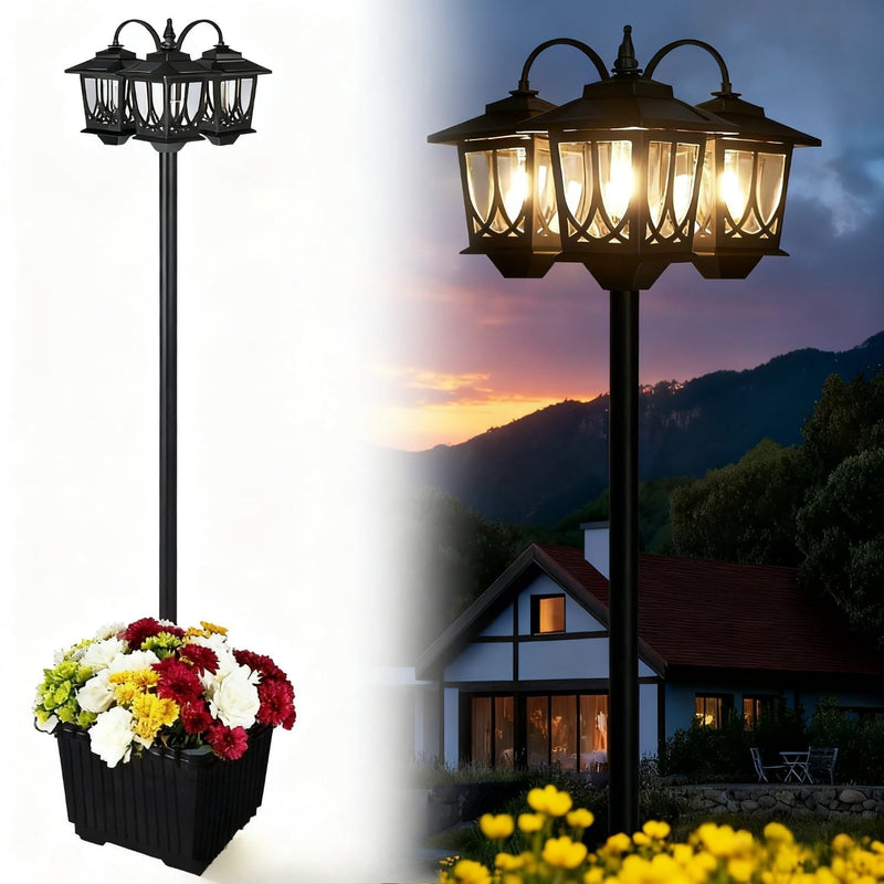 3-Head Lamp Posts by HOODINK