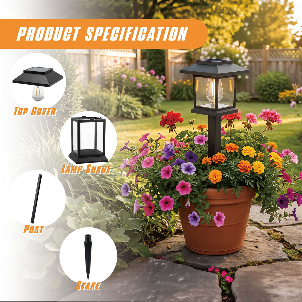 Hoodink Solar Lights Outdoor, 12 Pack 3000K Waterproof Auto On/Off Solar Pathway Lights for Your Garden, Landscape, Path, Yard, Patio, Driveway,Walkway Decor, Brown